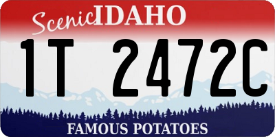 ID license plate 1T2472C