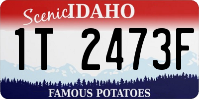 ID license plate 1T2473F