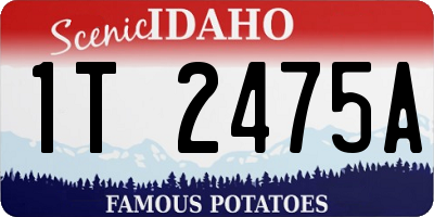 ID license plate 1T2475A