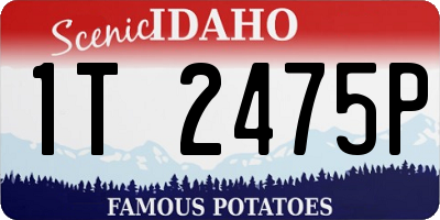 ID license plate 1T2475P