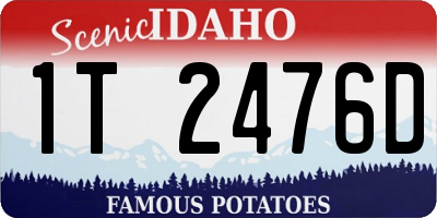 ID license plate 1T2476D