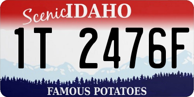 ID license plate 1T2476F