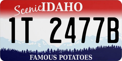 ID license plate 1T2477B