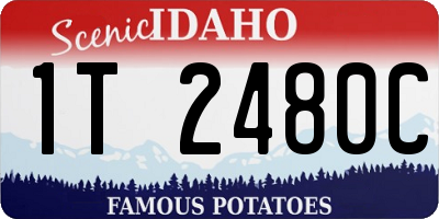 ID license plate 1T2480C