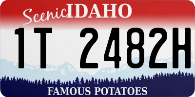 ID license plate 1T2482H