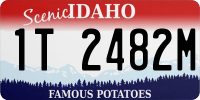 ID license plate 1T2482M