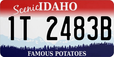 ID license plate 1T2483B