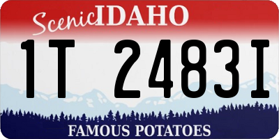ID license plate 1T2483I