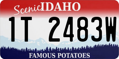 ID license plate 1T2483W