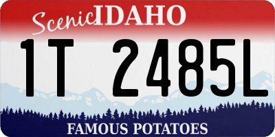 ID license plate 1T2485L