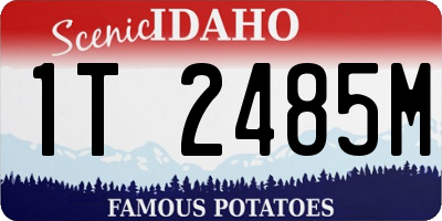 ID license plate 1T2485M