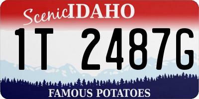 ID license plate 1T2487G