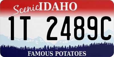 ID license plate 1T2489C