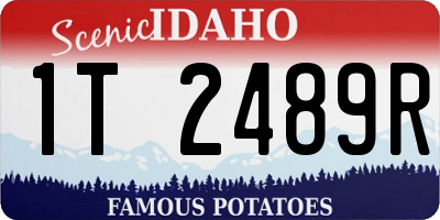 ID license plate 1T2489R