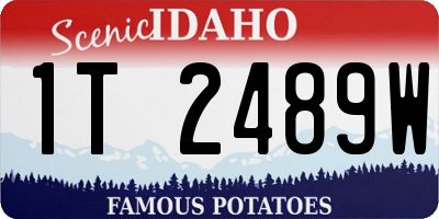 ID license plate 1T2489W