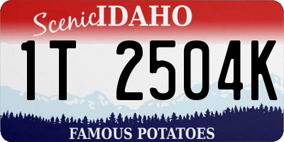 ID license plate 1T2504K