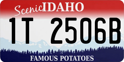 ID license plate 1T2506B