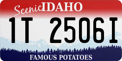 ID license plate 1T2506I