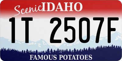 ID license plate 1T2507F