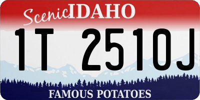 ID license plate 1T2510J