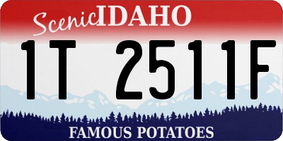 ID license plate 1T2511F