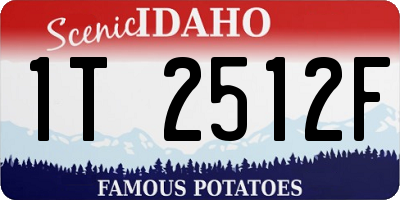 ID license plate 1T2512F