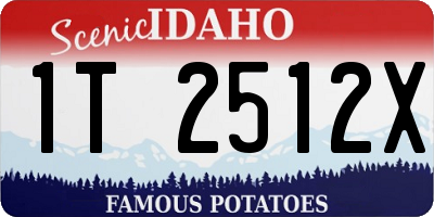 ID license plate 1T2512X