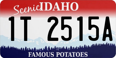 ID license plate 1T2515A