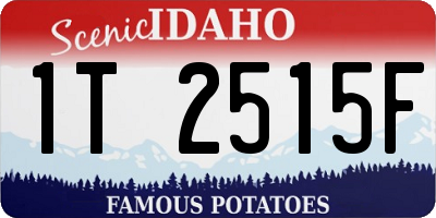ID license plate 1T2515F