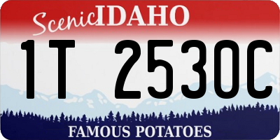 ID license plate 1T2530C