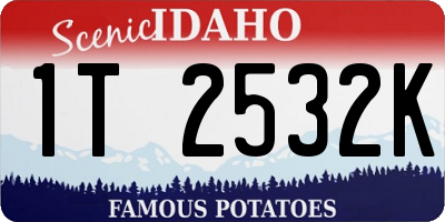 ID license plate 1T2532K