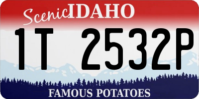 ID license plate 1T2532P