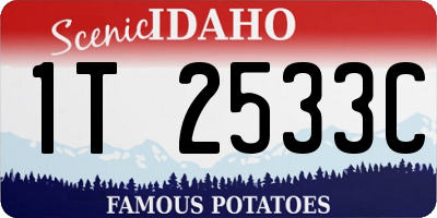 ID license plate 1T2533C