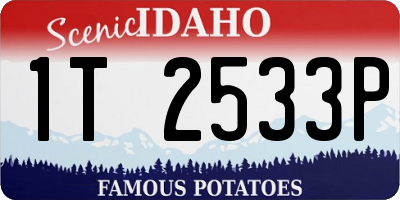 ID license plate 1T2533P
