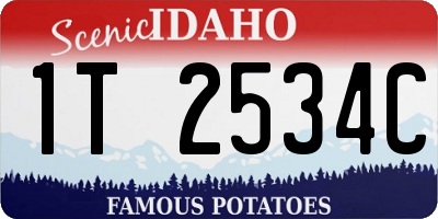 ID license plate 1T2534C