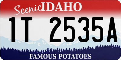 ID license plate 1T2535A