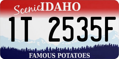ID license plate 1T2535F