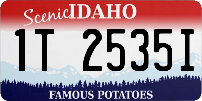 ID license plate 1T2535I