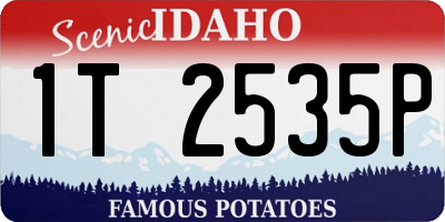 ID license plate 1T2535P