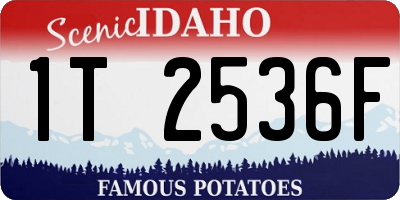 ID license plate 1T2536F