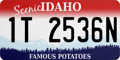 ID license plate 1T2536N