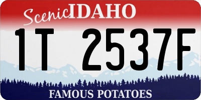 ID license plate 1T2537F