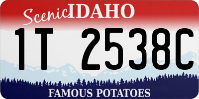 ID license plate 1T2538C