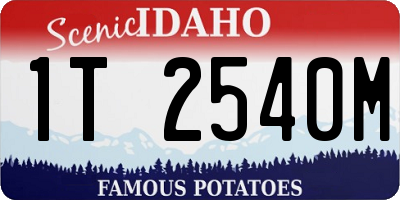 ID license plate 1T2540M