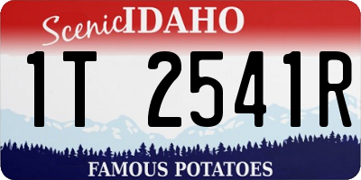 ID license plate 1T2541R