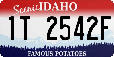 ID license plate 1T2542F