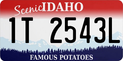 ID license plate 1T2543L