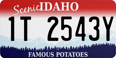 ID license plate 1T2543Y