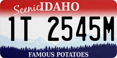 ID license plate 1T2545M