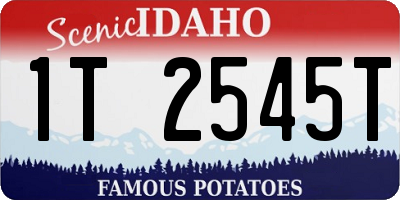ID license plate 1T2545T